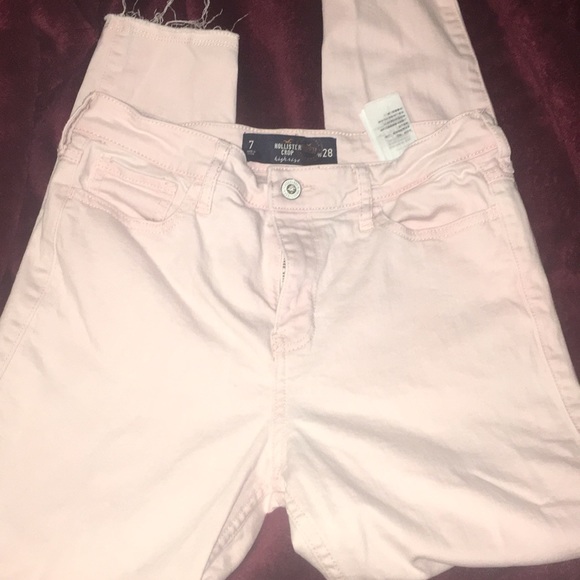 high rise light pink hollister jeans - Picture 2 of 3